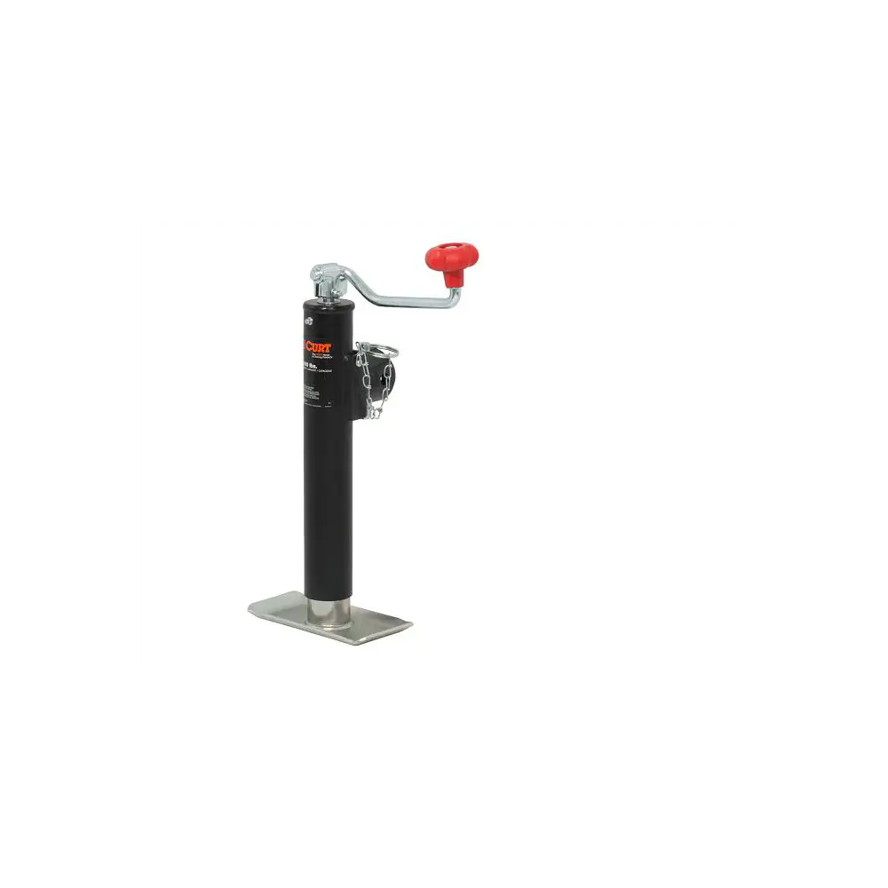 Weld On Pipe Mount Swivel Jack, 10" Lift, Top Wind, Black, 2K - 28320